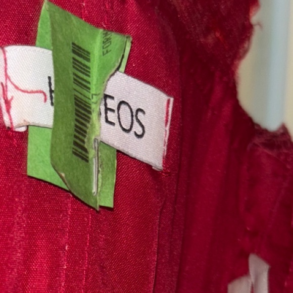 Chic Maroon cranberry red Floral Embellished Dress 12 - Picture 12 of 16